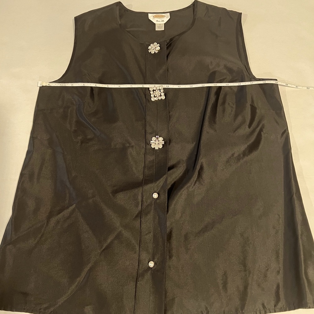 Talbot pure silk rhinestones top size 14